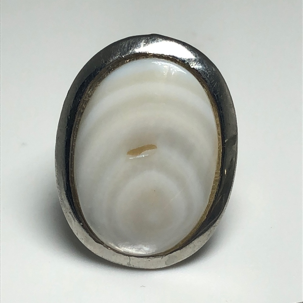 White opal costume ring